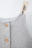 LONG PLUSH OVERALLS