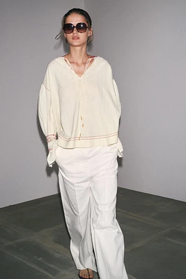 ZW COLLECTION EMBROIDERED SHIRT