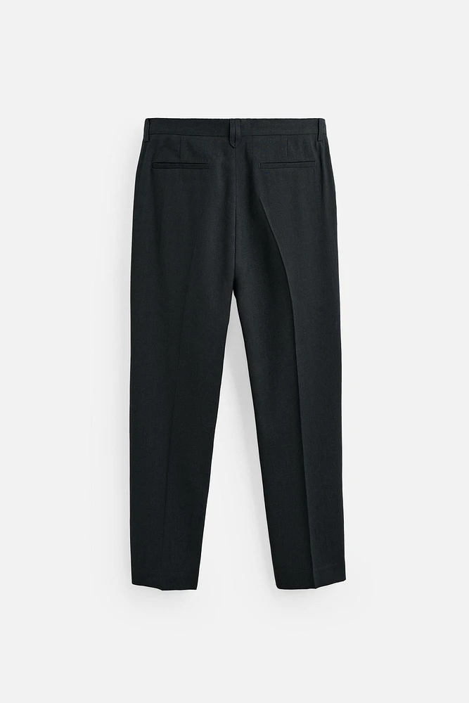 PANTALON DE COSTUME AVEC CHANVRE - LAINE