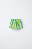 2-6 YEARS/STRIPED SWIM SHORTS
