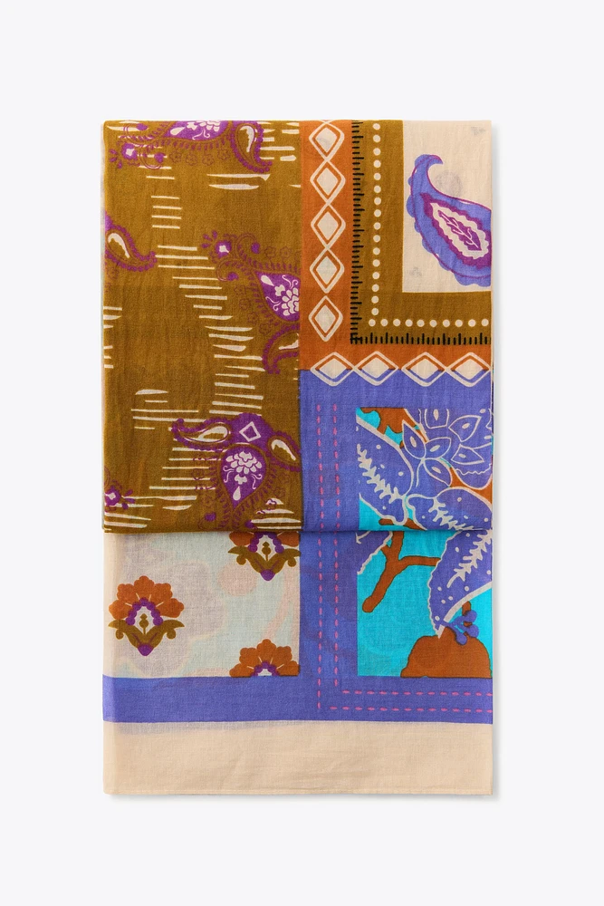 PRINTED COTTON SCARF