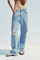 JEAN TRF BAGGY DÉCHIRÉ TAILLE NORMALE