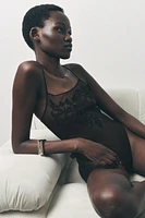 BODY MESH BRODERIES FLEURIES