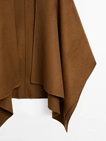 Cape en drap de laine mélangée