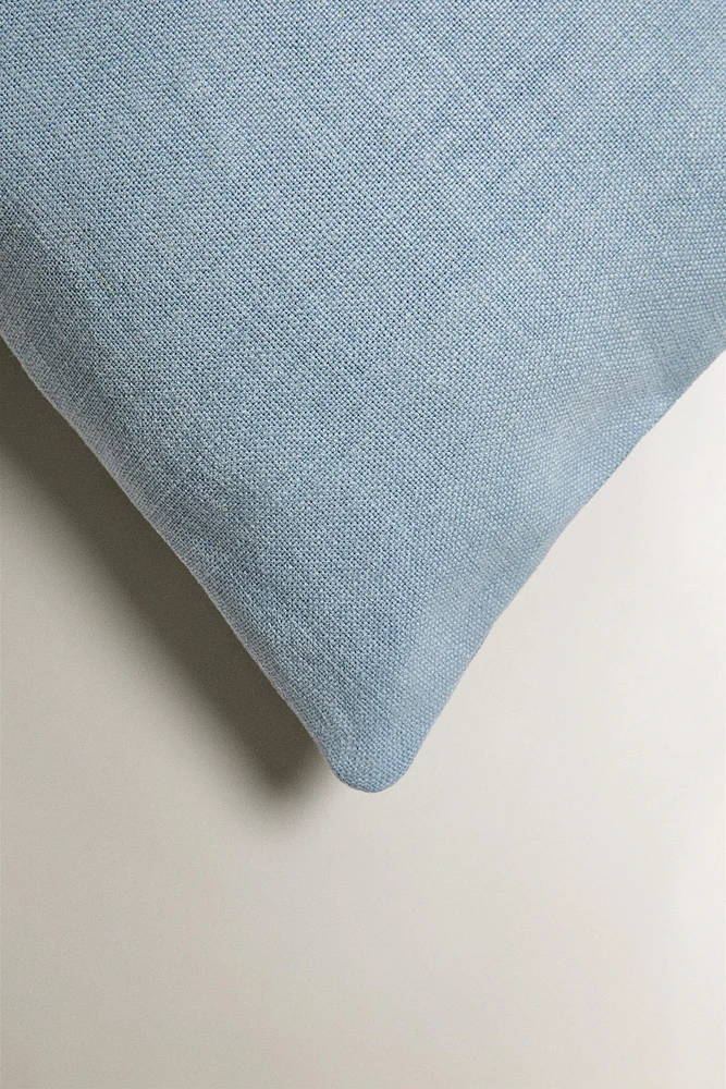 PLAIN LINEN THROW PILLOW COVER
