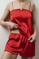 SATIN EFFECT TANK TOP