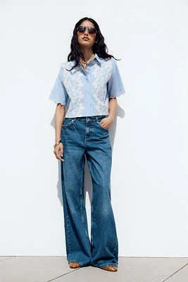 CHEMISE COURTE BRODÉE