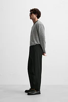 TEXTURED STRETCH PANTS