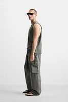 T-SHIRT TANK EN MAILLE À IMPRIMÉ DÉLAVÉ