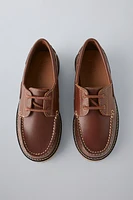 LEATHER BOAT SHOES