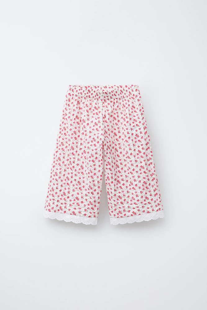 JUPE-CULOTTE PETITES FLEURS