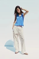 RUFFLED KNIT TOP