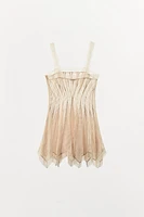 RUFFLED LACE DRESS