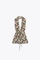 TOP HALTER IMPRIMÉ