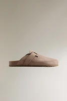 SABOT CUIR LANIÈRE