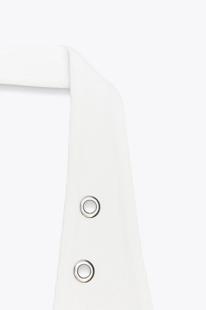 T-SHIRT HALTER ANNEAUX