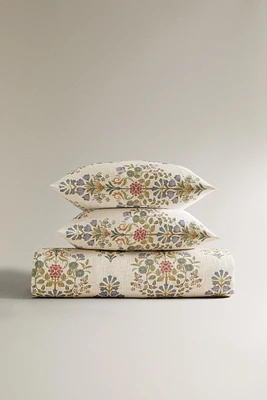 HOUSSE DE COUETTE COTON FLEURS