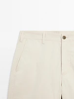 Cotton blend Bermuda shorts