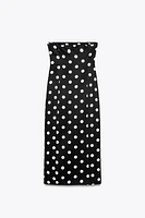 ZW COLLECTION STRAPLESS POLKA DOT DRESS