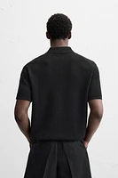 REGULAR FIT TEXTURED POLO SHIRT