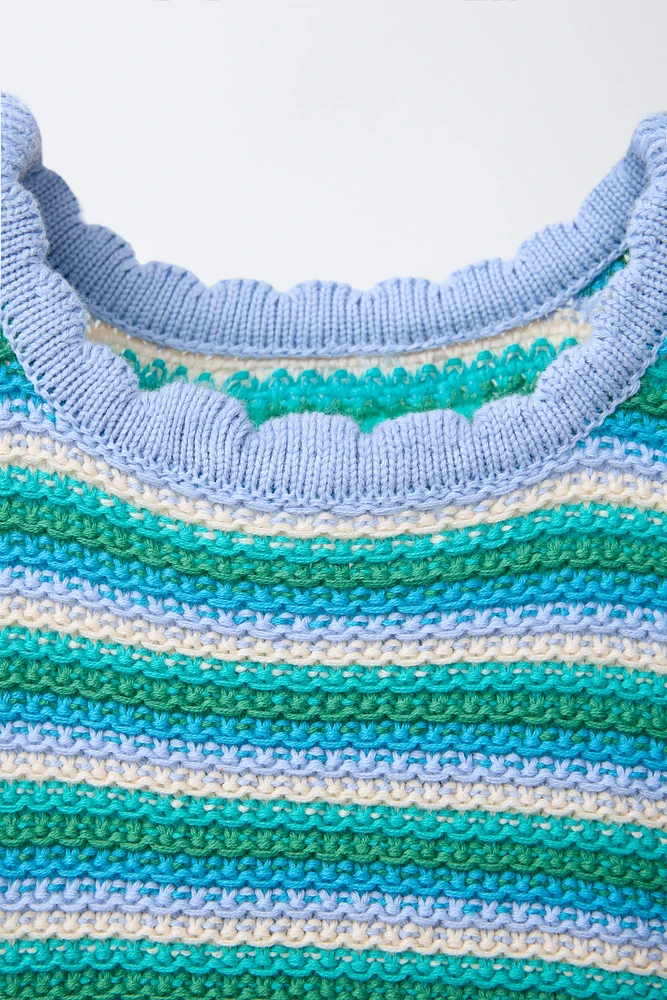 STRIPED KNIT TOP