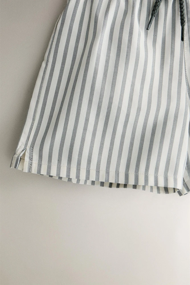 CHILDREN’S STRIPED BEACH SWIMMING TRUNKS