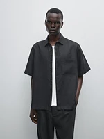 100% linen short sleeve shirt