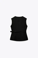 STRUCTURED BELTED VEST