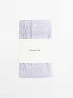 Micro-check print boxers