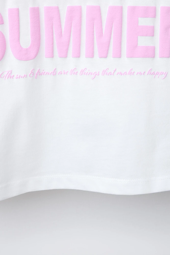 T-SHIRT À INSCRIPTION IMPRIMÉE