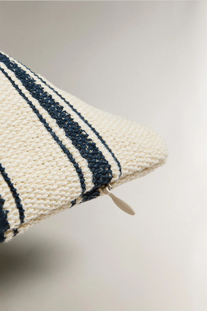 STRIPED OUTDOOR CHAIR BACK CUSHION
