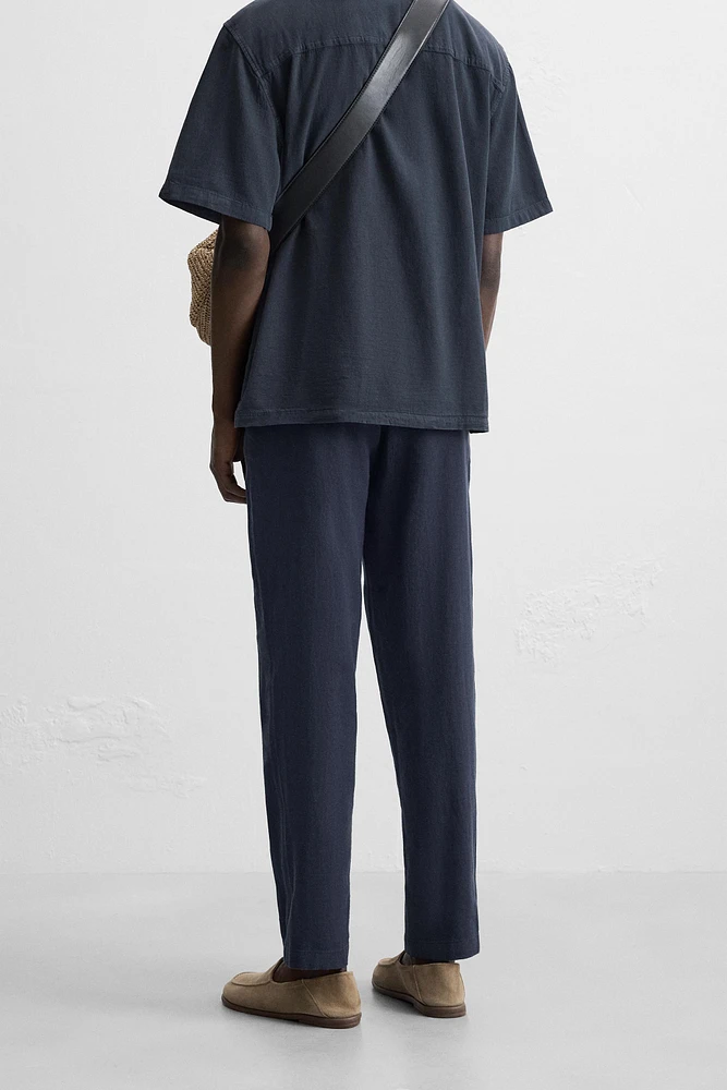 COTTON LINEN PANTS