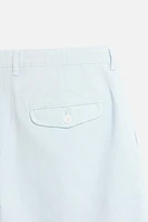 WASHED PLEATED SHORTS