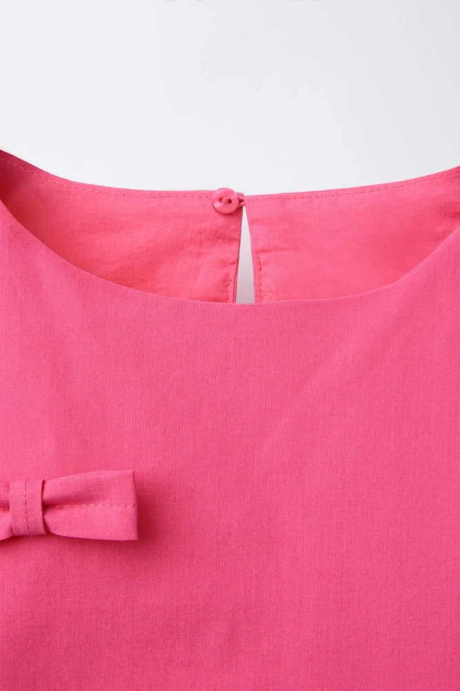 ROBE EN POPELINE AVEC LACETS