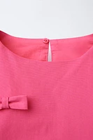 ROBE EN POPELINE AVEC LACETS