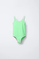 6-14 ANS / MAILLOT DE BAIN À FINITIONS CONTRASTÉES