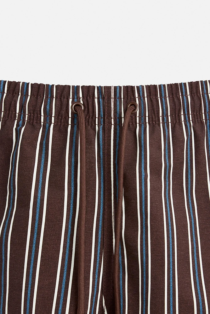 MAILLOT DE BAIN MI-LONG À RAYURES