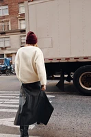 TURNED-UP KNIT BEANIE