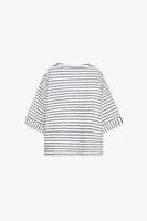 CHEMISE À RAYURES AVEC LIN