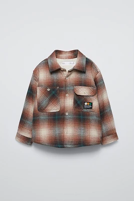 PLAID FLEECE OVERSHIRT