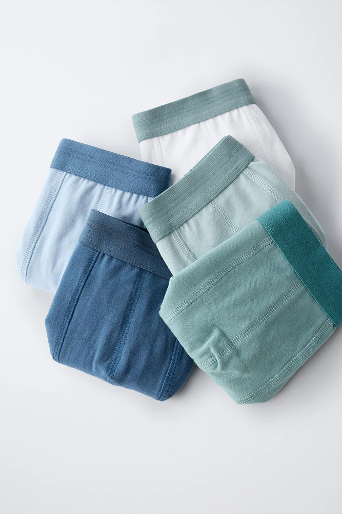 6-14 YEARS/ FIVE-PACK OF BASIC BOXERS