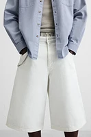 OVERSIZED FIT DENIM BERMUDA SHORTS