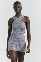 ROBE DRAPÉE À PAILLETTES