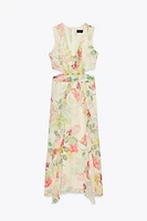 ROBE IMPRIMÉE FLORALE AJOURÉE