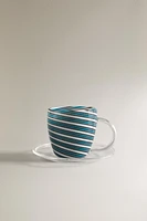 TASSE SOUCOUPE BOROSILICATE SPIRALE