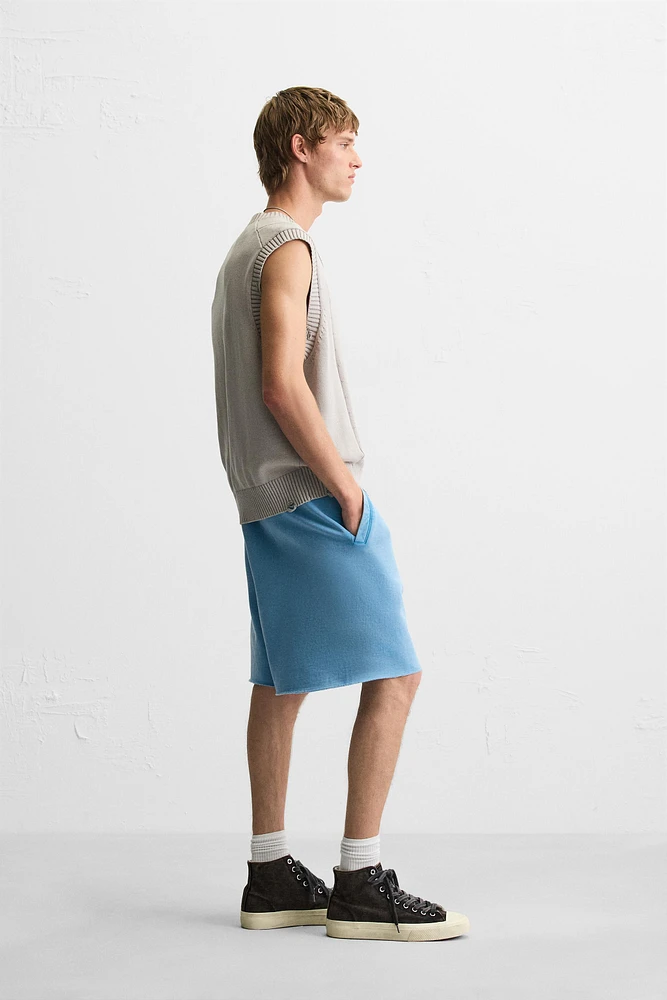 WASHED RELAXED FIT JOGGER SHORTS