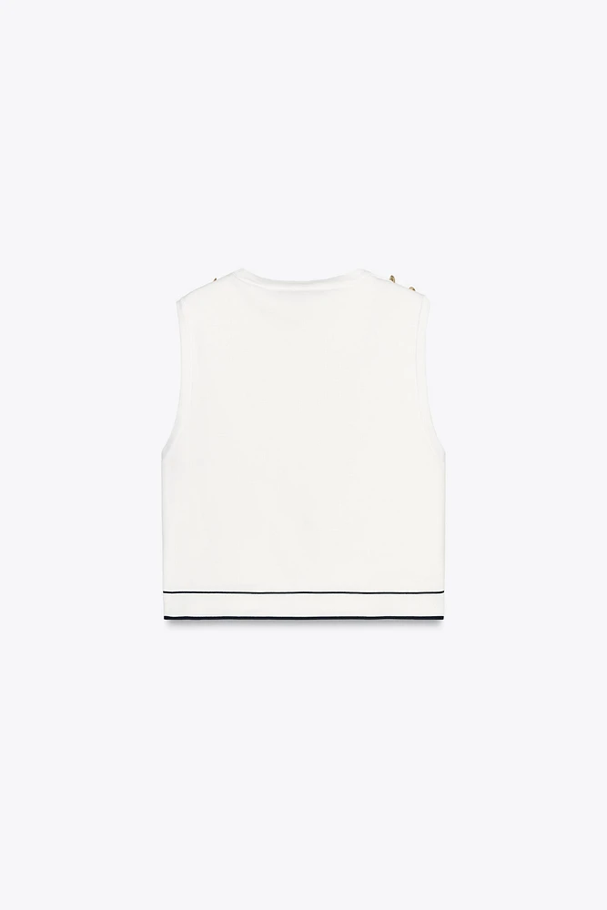 TRIM KNIT TOP