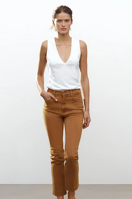 ZW COLLECTION HIGH RISE BOOTCUT CROPPED JEANS