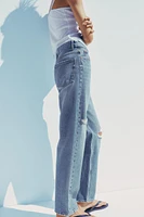 JEAN TRF MOM FIT DÉCHIRÉ TAILLE HAUTE