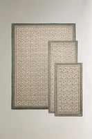 TAPIS IMPRIMÉ FLORAL BLOCK PRINT